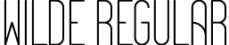 Wilde Regular font - Wilde.otf