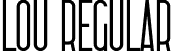 Lou Regular font - Lou.otf