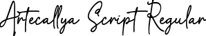 Artecallya Script Regular font - Artecallya-Script.ttf