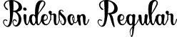 Biderson Regular font - Biderson Script.otf