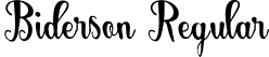 Biderson Regular font - Biderson Script.ttf