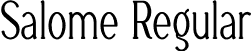 Salome Regular font - Salome.otf