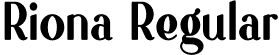 Riona Regular font - Riona.otf