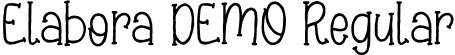 Elabora DEMO Regular font - Elabora DEMO.otf