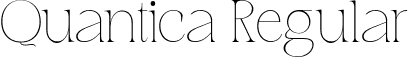 Quantica Regular font - Quantica.ttf