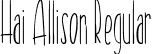 Hai Allison Regular font - Hai-Allison.ttf