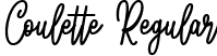 Coulette Regular font - Coulette.ttf