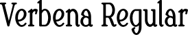 Verbena Regular font - Verbena.otf