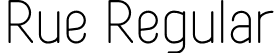 Rue Regular font - Rue.otf