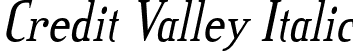 Credit Valley Italic font - credit valley italic.otf