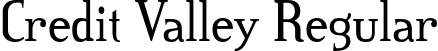 Credit Valley Regular font - credit valley.otf