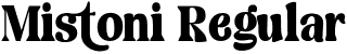 Mistoni Regular font - Mistoni.otf