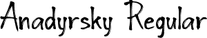 Anadyrsky Regular font - Anadyrsky.otf