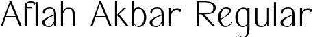 Aflah Akbar Regular font - AflahAkbar.otf