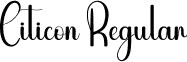 Citicon Regular font - Citicon.otf