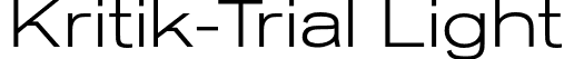 Kritik-Trial Light font - Kritik-Trial-Light.otf