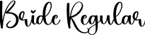 Bride Regular font - Bride.otf