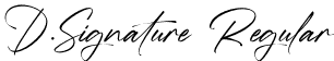 D.Signature Regular font - dsignature.otf