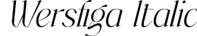 Wersfiga Italic font - Wersfiga-Italic.otf