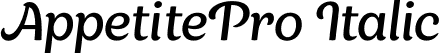 AppetitePro Italic font - AppetitePro-Italic.otf