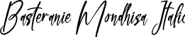 Basteranie Mondhisa Italic font - Basteranie-Mondisha-Italic.otf