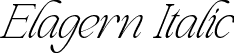 Elagern Italic font - elagernitalic-lgmxw.ttf