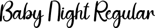 Baby Night Regular font - Baby-Night.otf