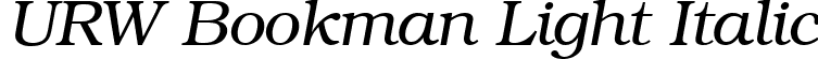 URW Bookman Light Italic font - URWBookman-LightItalic.ttf