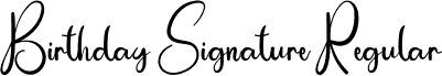 Birthday Signature Regular font - Birthday-Signature.otf