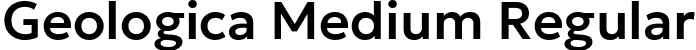 Geologica Medium Regular font - Geologica-Medium.ttf