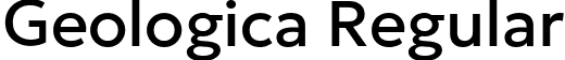 Geologica Regular font - Geologica-Regular.ttf