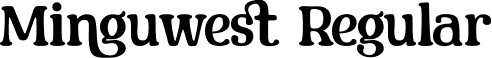 Minguwest Regular font - minguwest-ml6g2.ttf