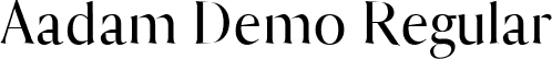 Aadam Demo Regular font - aadam-regulardemo.ttf