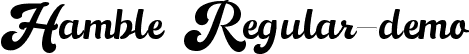 Hamble Regular-demo font - HambleRegularDemo-K70LZ.ttf