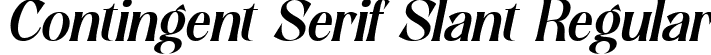 Contingent Serif Slant Regular font - Contingent-Serif-Slant.ttf