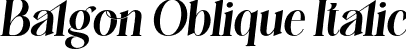 Balgon Oblique Italic font - Balgon-Oblique.otf