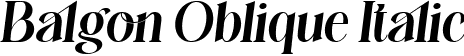 Balgon Oblique Italic font - Balgon-Oblique.ttf