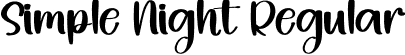 Simple Night Regular font - Simple-Night.otf