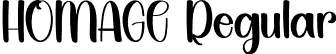 HOMAGE Regular font - HOMAGE.otf