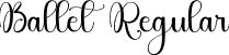 Ballet Regular font - Ballet.otf