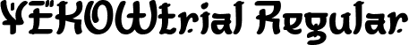 YEKOWtrial Regular font - YEKOWtrial.ttf