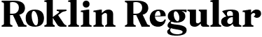 Roklin Regular font - roklinregular-x3k7z.ttf