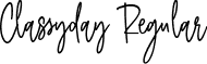 Classyday Regular font - Classyday-51O3v.ttf