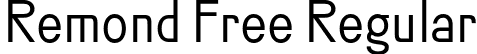 Remond Free Regular font - Remond-Regular.otf