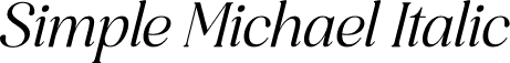 Simple Michael Italic font - Simple-Michael-Italic.otf