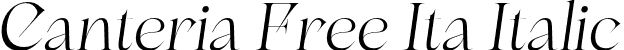 Canteria Free Ita Italic font - CanteriaFree-Italic.otf