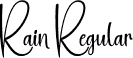 Rain Regular font - Rain.otf