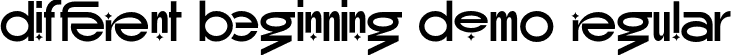 Different Beginning Demo Regular font - Different-Beginning-Demo.otf