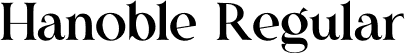 Hanoble Regular font - hanoble.otf