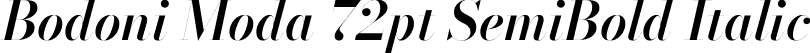 Bodoni Moda 72pt SemiBold Italic font - BodoniModa_72pt-SemiBoldItalic.ttf